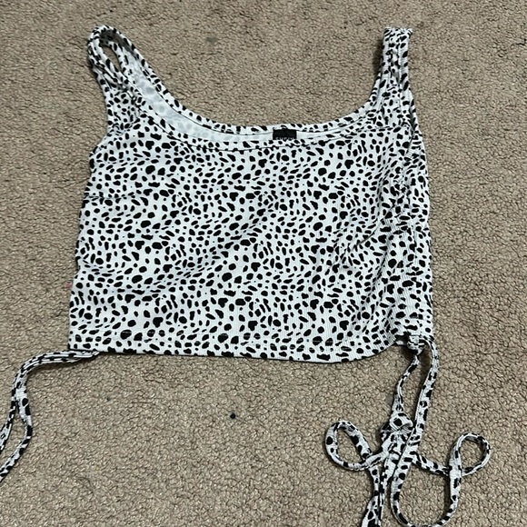 Shein Drawstring Side Rib-Knit Tank Top - Picture 3 of 3